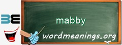 WordMeaning blackboard for mabby